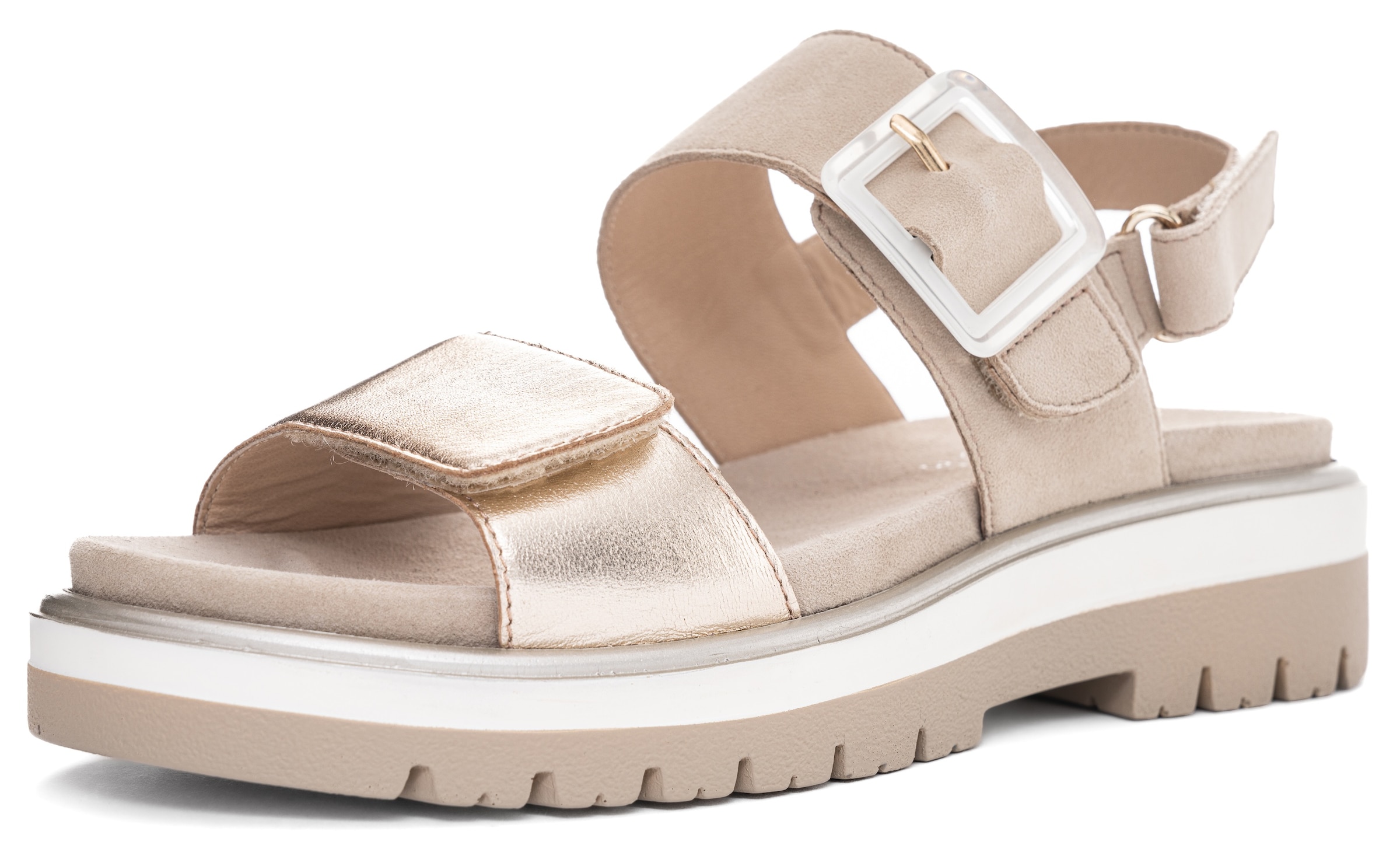 ARA Sandalen met riem in Beige: voorkant