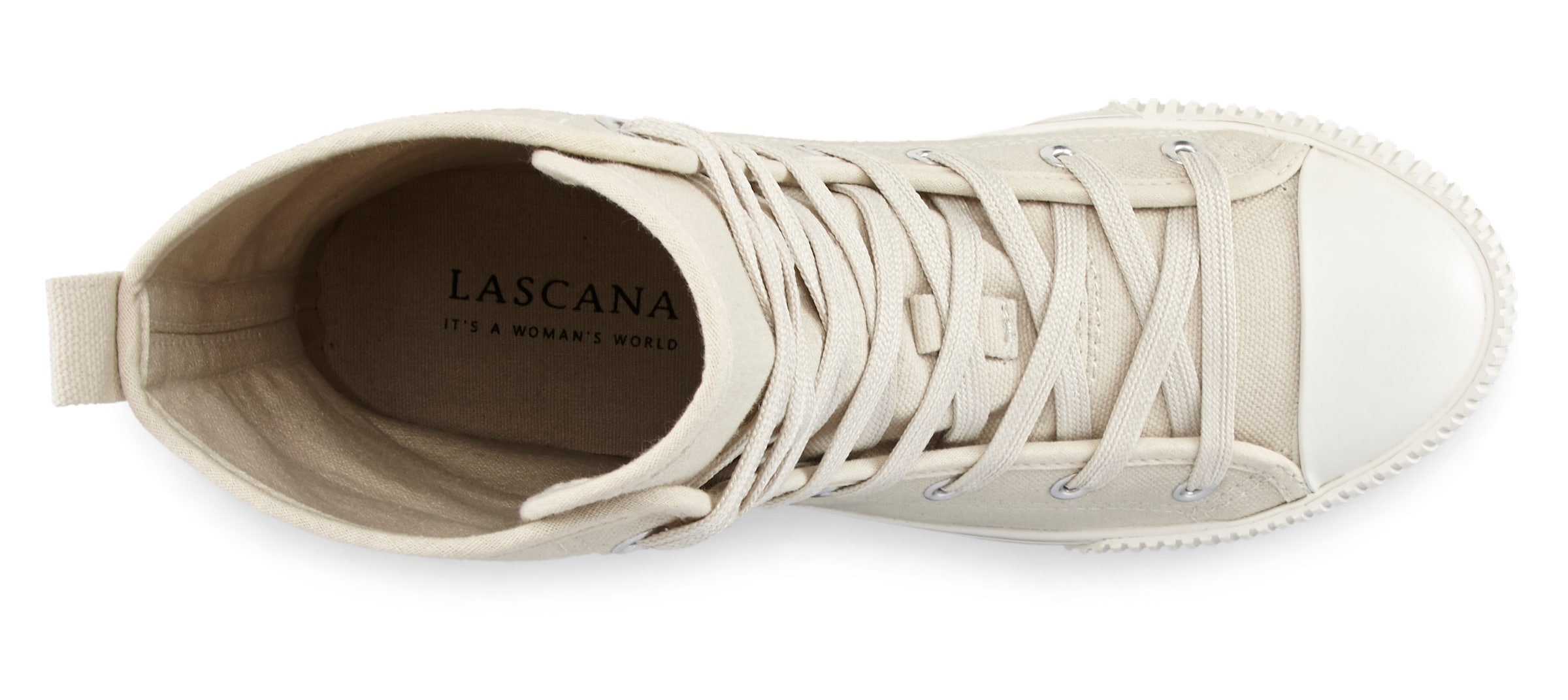LASCANAVisoke tenisice - bež boja