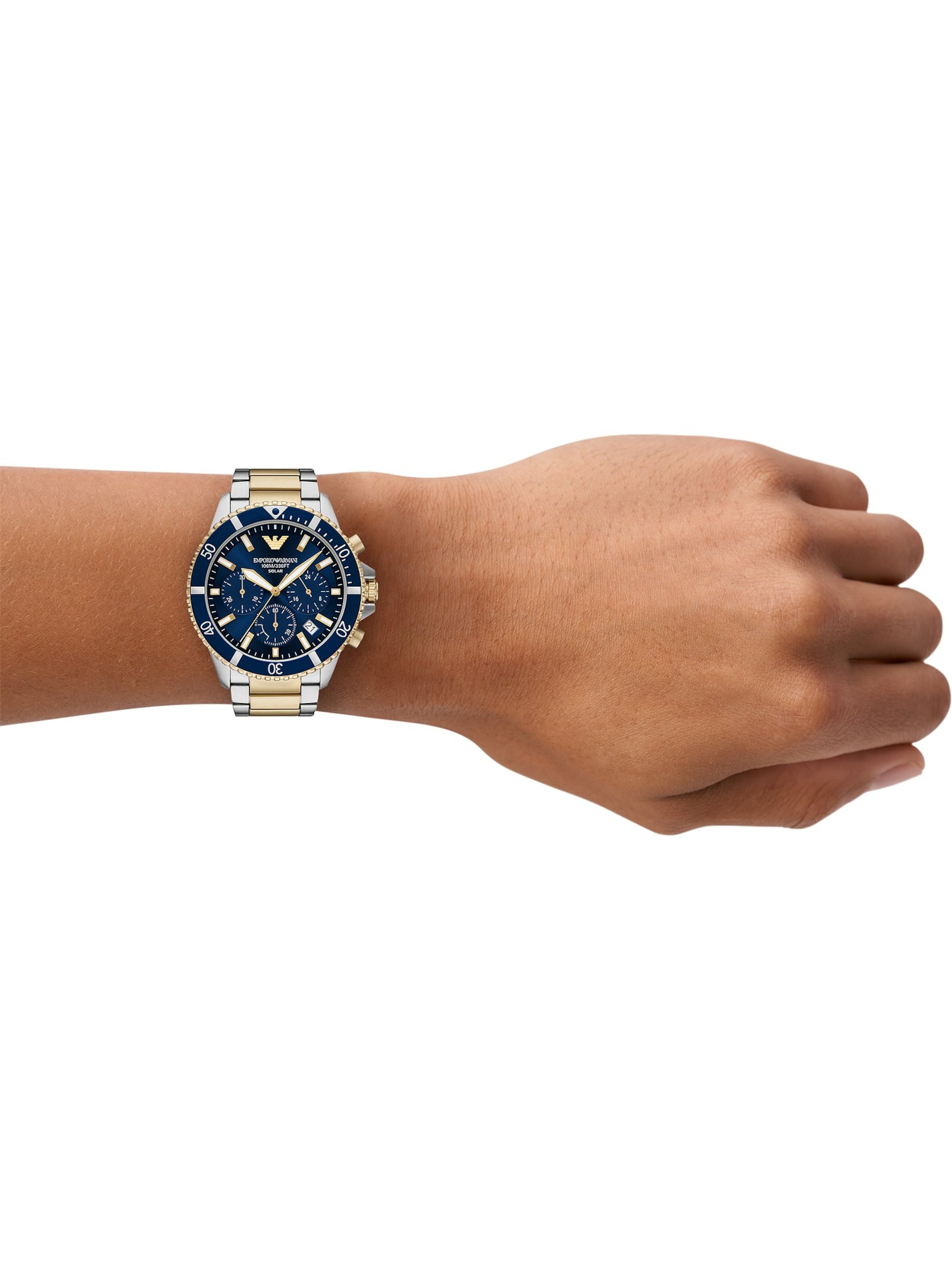 Emporio Armani Analoguhr in Gold: Vorderseite