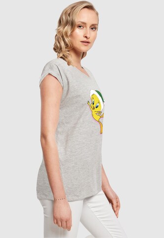 ABSOLUTE CULT T-Shirt 'Looney Tunes - Tweety Christmas Hat' in Grau