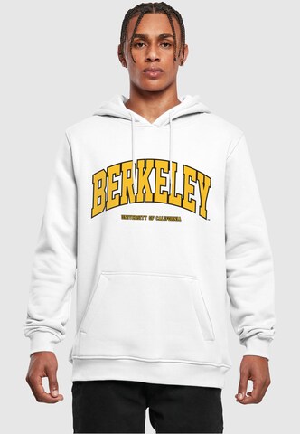 Merchcode Sweatshirt 'Berkeley University' in Wit: voorkant