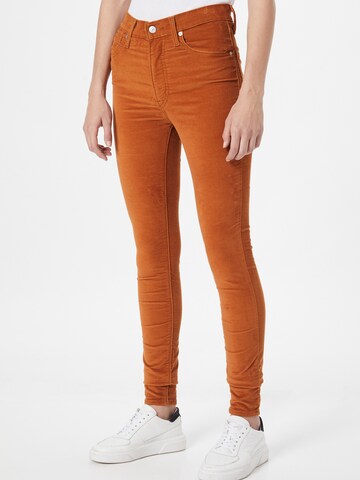 Skinny Jeans 'Mile High Super Skinny' di LEVI'S ® in marrone: frontale