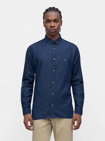 Pepe Jeans - Ajuste regular Camisa en azul: frente