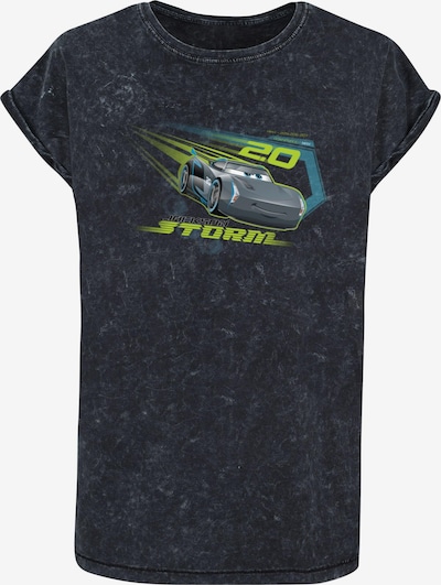 ABSOLUTE CULT T-Shirt 'Cars - Jackson Storm' in grau / petrol / kiwi / schwarz, Produktansicht
