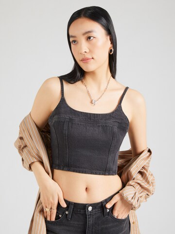 LEVI'S ® Topp 'Jadine Denim Cami Tank Top' i svart: framsida