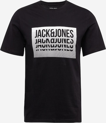 JACK & JONES Póló 'FLINT' - fekete: elől