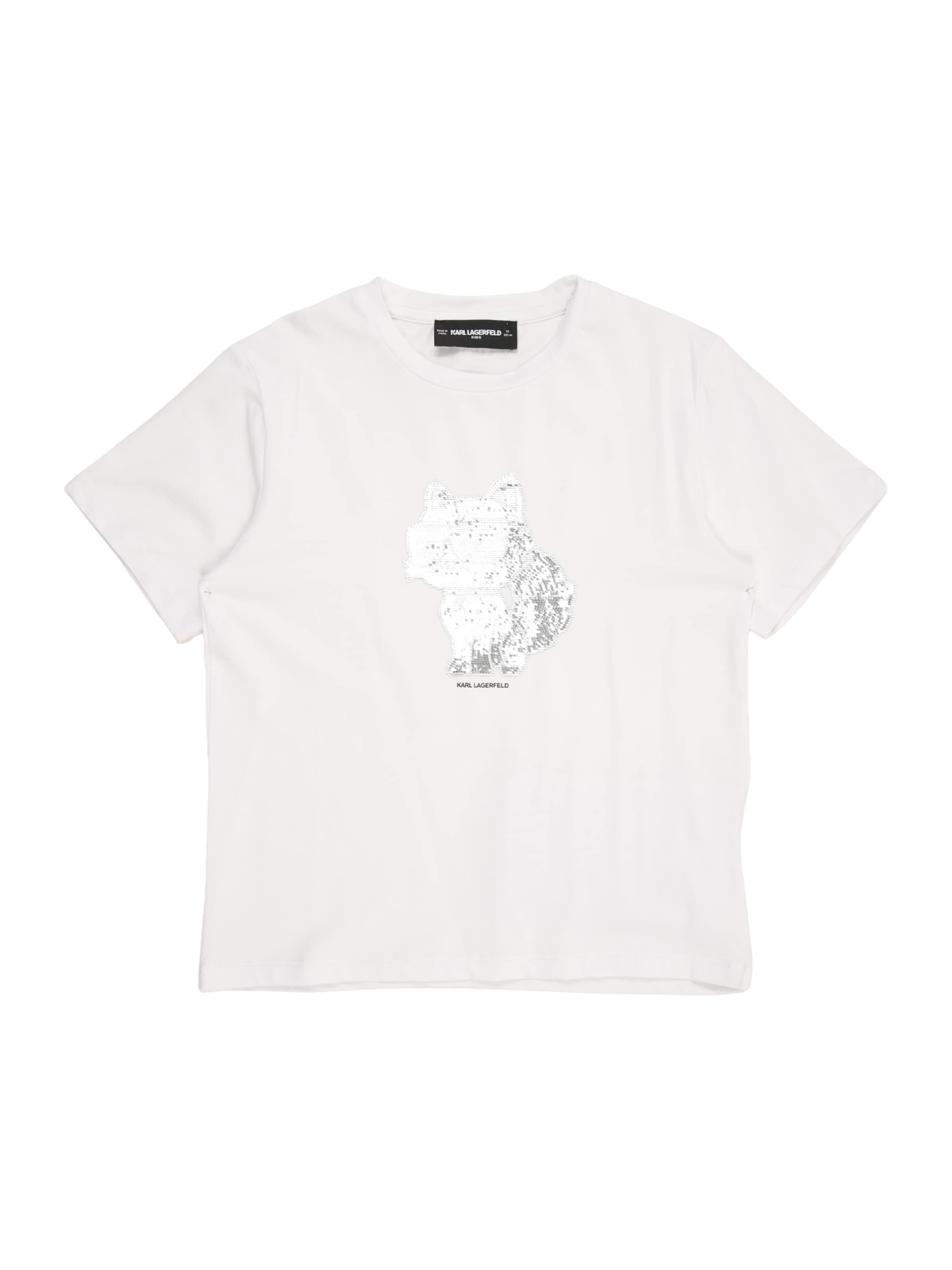 balta Karl Lagerfeld Marškinėliai: priekis