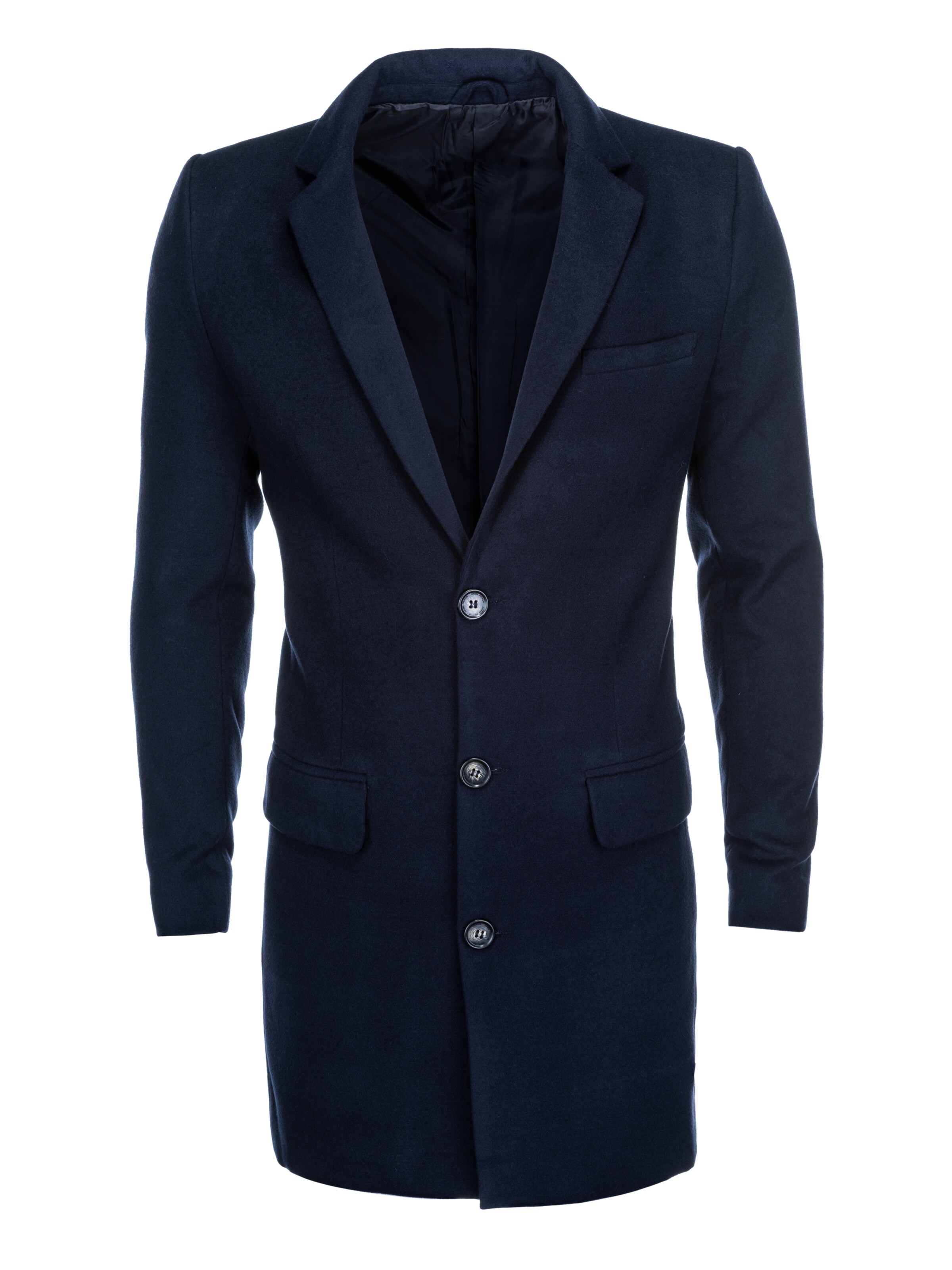 Ombre Between-Seasons Coat 'C432' in Blue: front