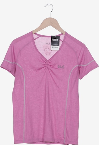 JACK WOLFSKIN T-Shirt L in Pink: predná strana