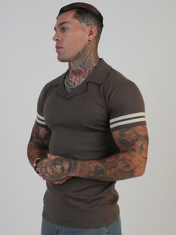 T-Shirt 'Tournament Revere' SikSilk en marron