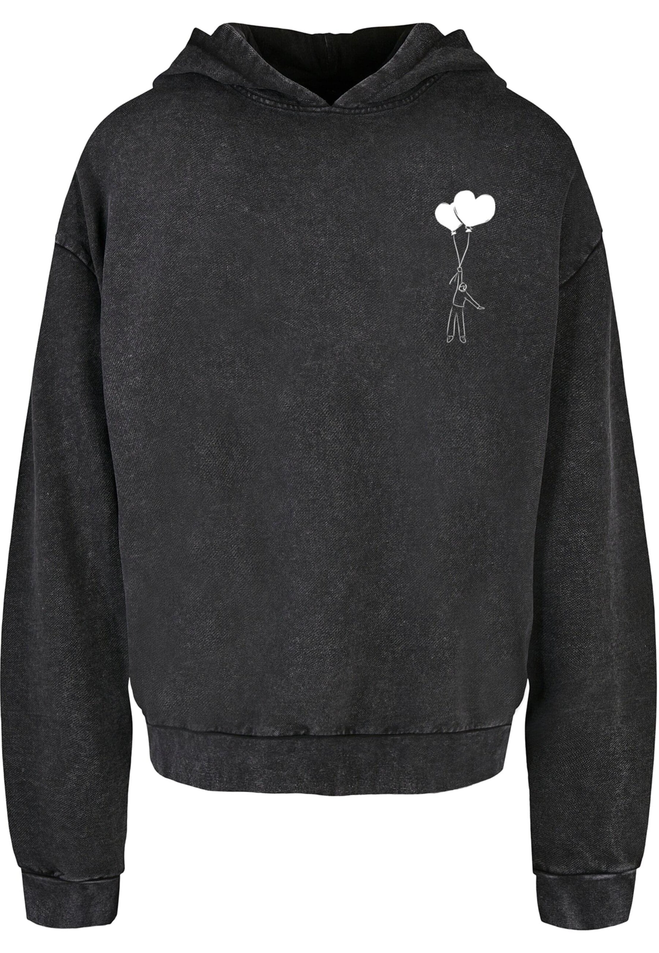 Merchcode Sweatshirt 'Love In The Air' in Black: front