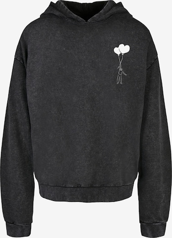 Merchcode Sweatshirt 'Love In The Air' in Schwarz: Vorderseite