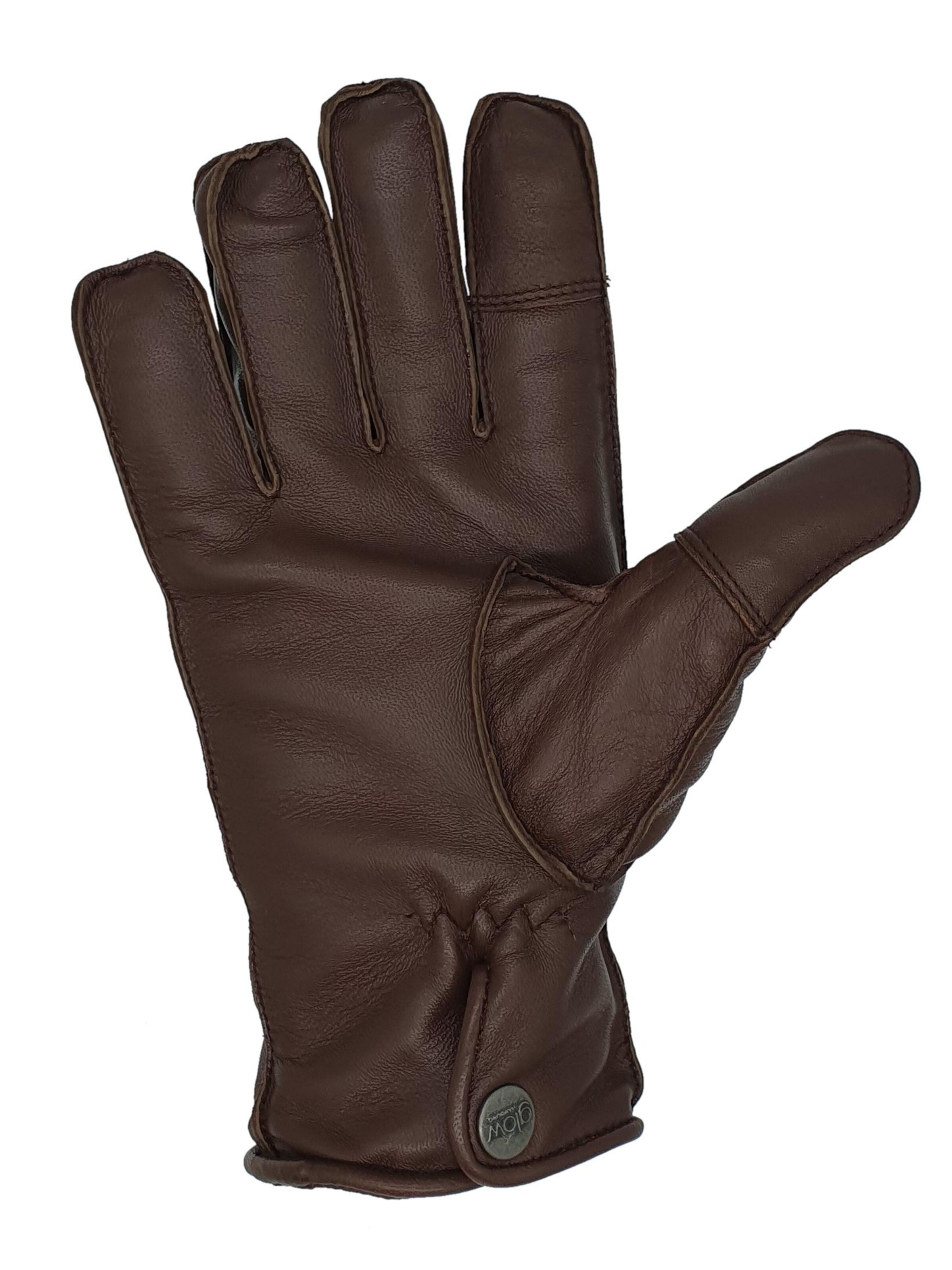 Glow Hamburg Full Finger Gloves 'FA01-03XX-1' in Brown
