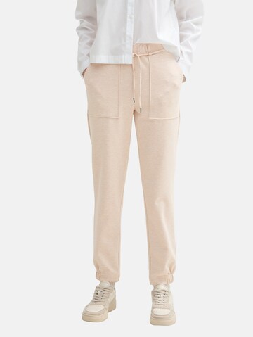 TOM TAILOR DENIM Regular Broek in Beige: voorkant
