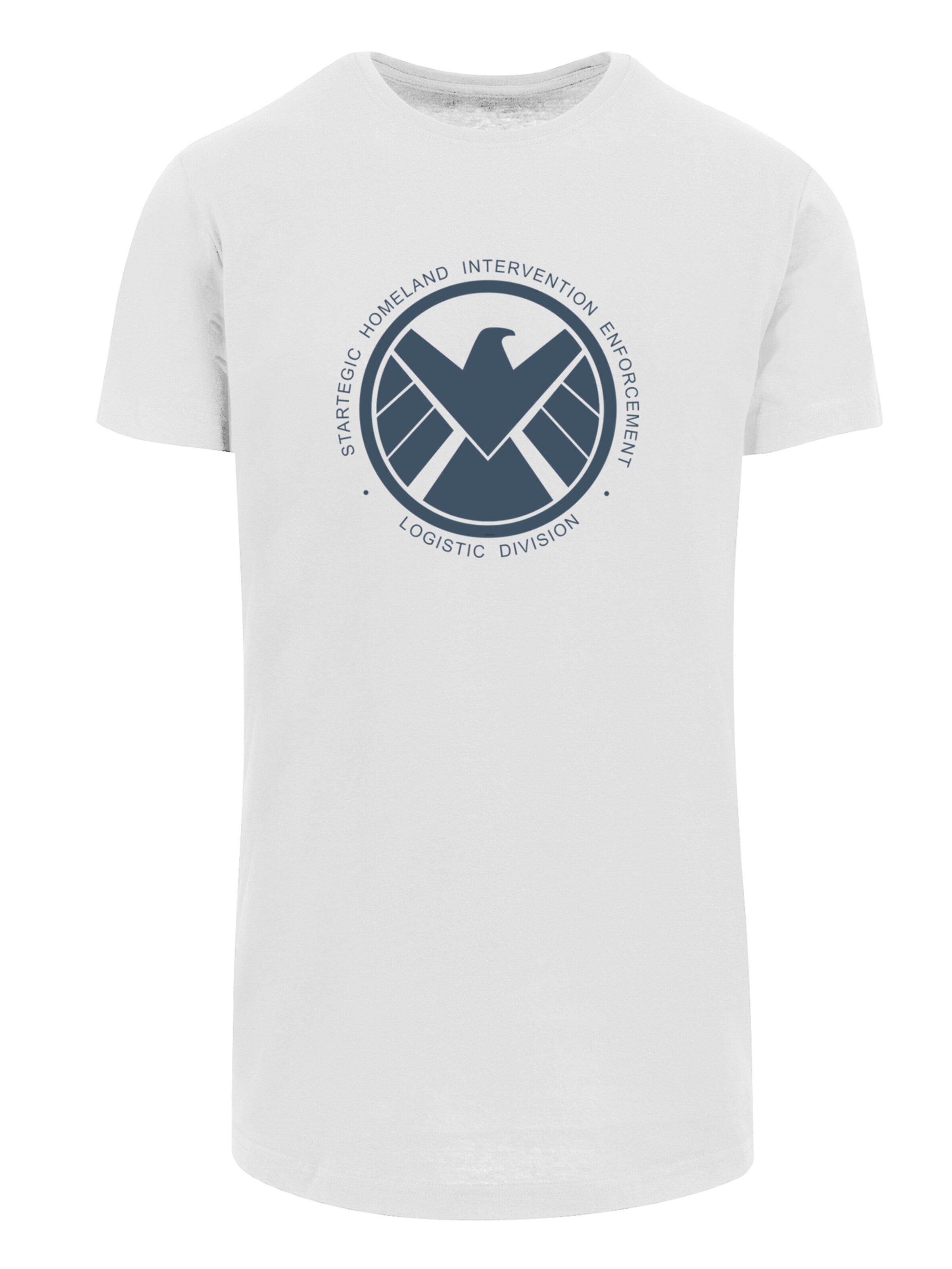 T-Shirt 'Marvel Avengers Agent Of Shield' F4NT4STIC en blanc