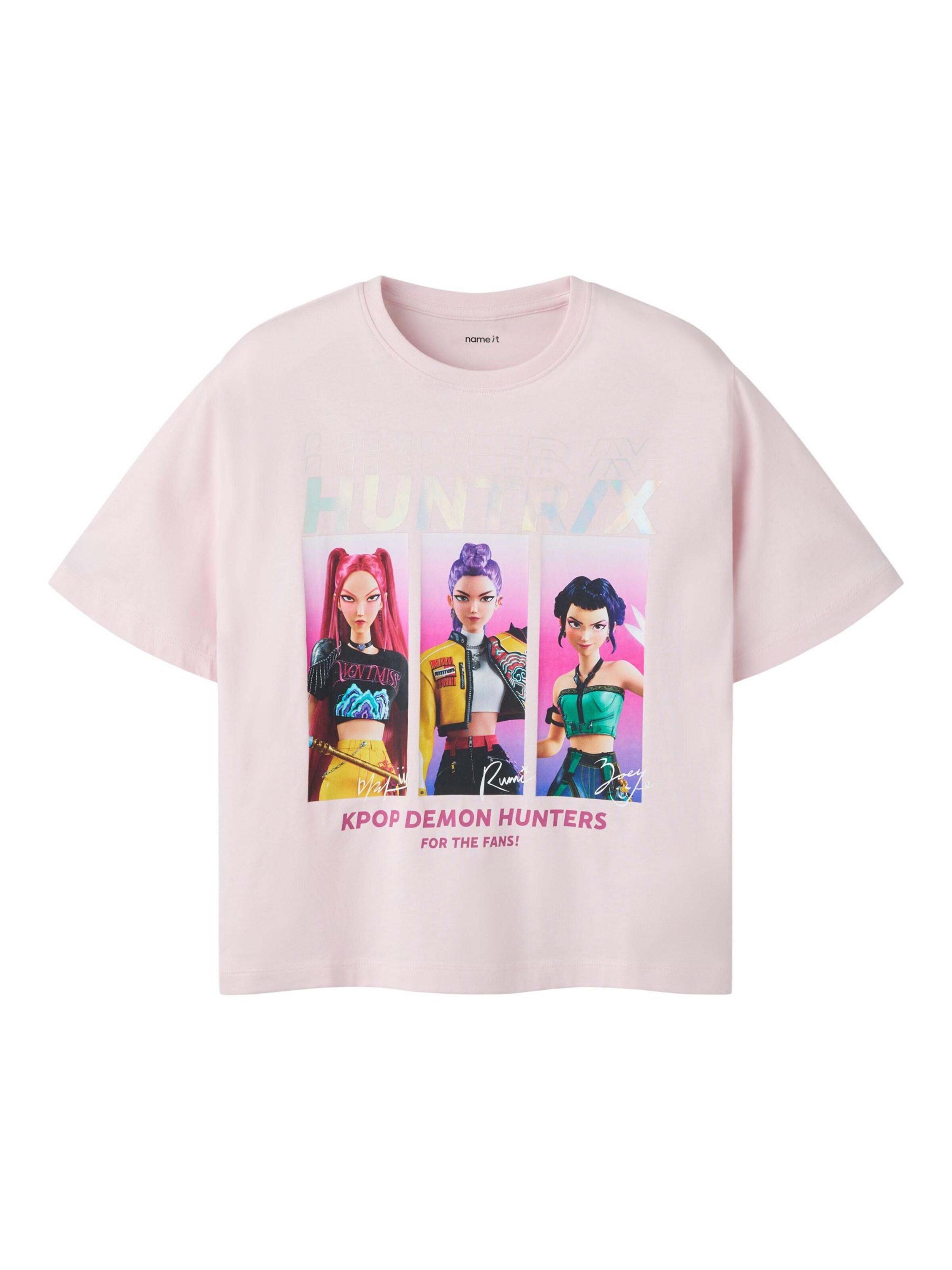 Tricou 'NKFMaja Kpop' de la NAME IT pe roz: față