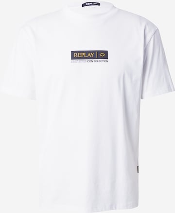 T-Shirt REPLAY en blanc : devant