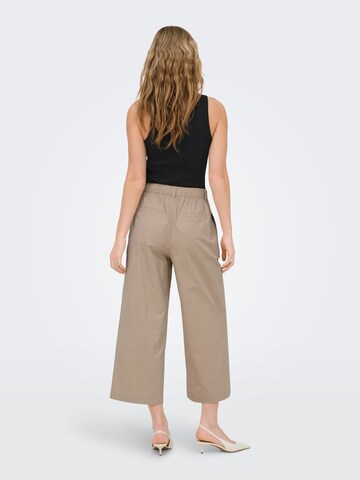 ONLY Loose fit Pleat-front trousers 'ONLZora' in Beige