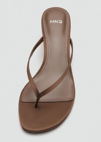 MANGO T-Bar Sandals 'Bombay' in Brown