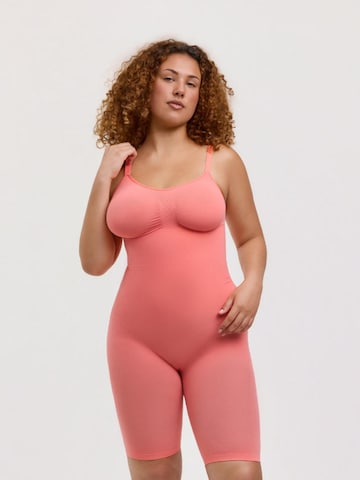 creamy Shaping Bodysuit 'Bodysuit Sculpting Shapewear mit Shorts' in Pink: front