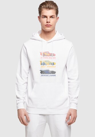 ABSOLUTE CULT Sweatshirt 'Cars - Racer Profile' in White: front
