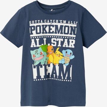 NAME IT Shirt 'JUST POKEMON' in Blue: front