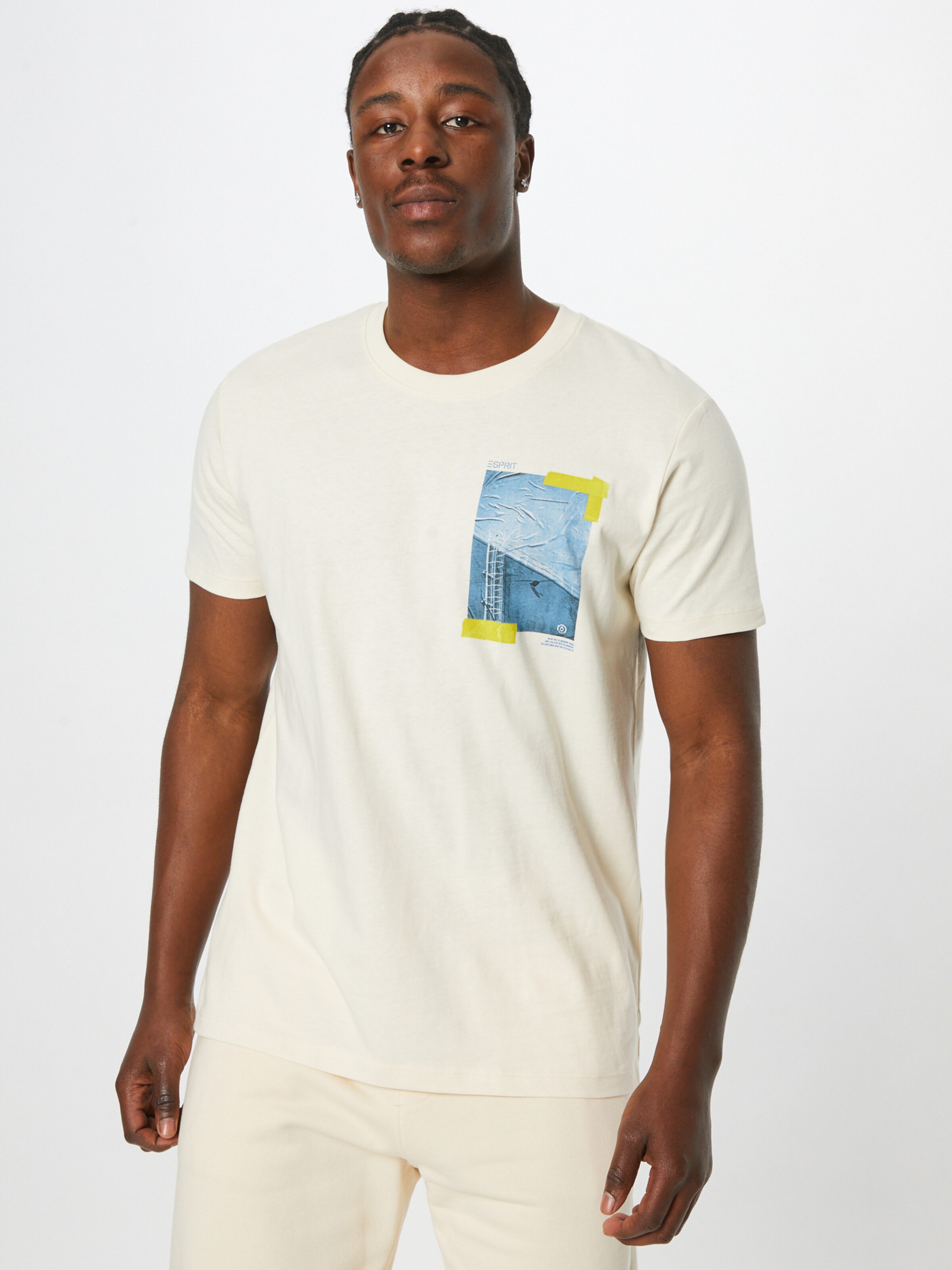 PX4T9 Uomo ESPRIT T-Shirt in Crema 