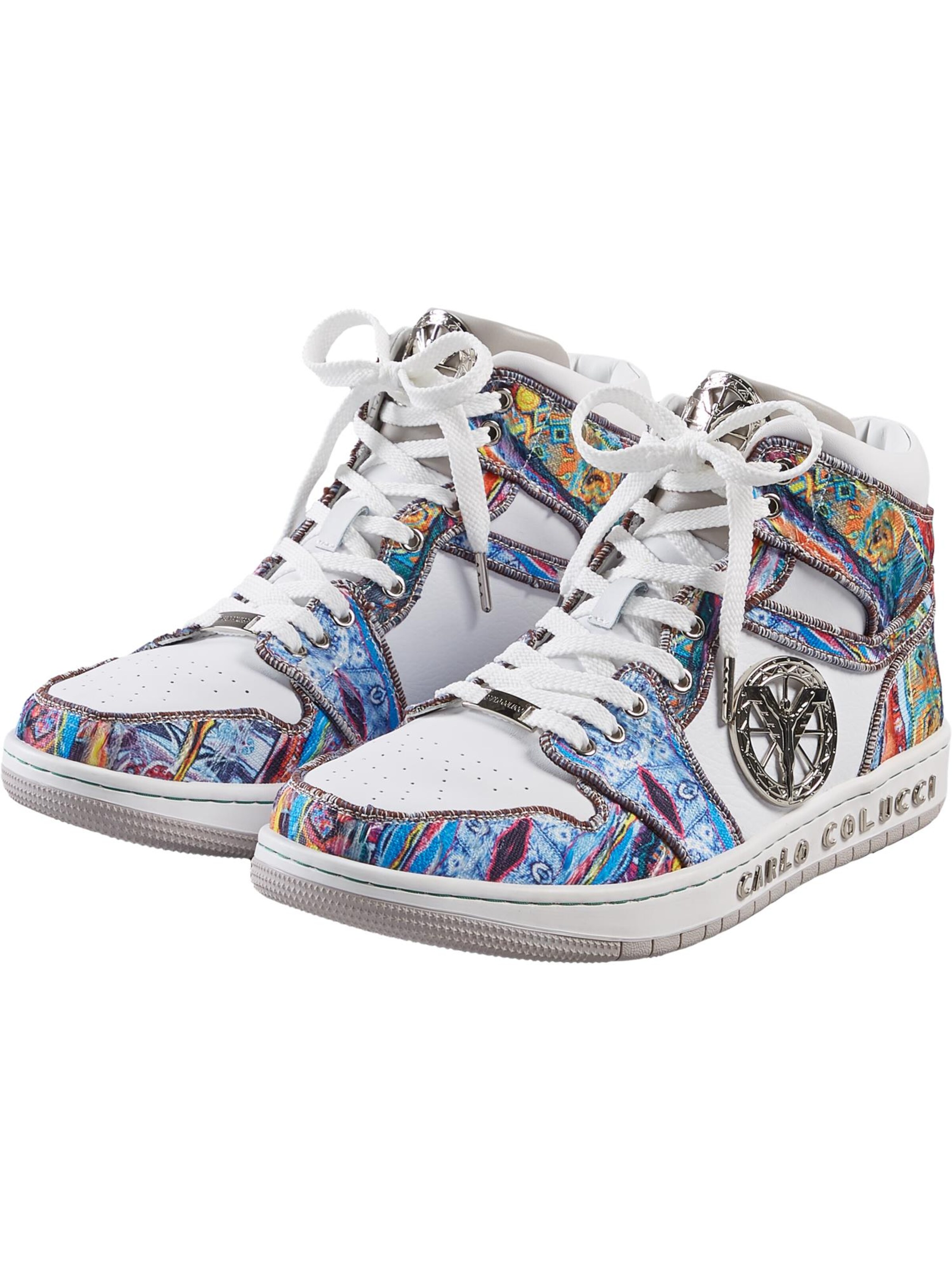 Baskets hautes ' Dal Mas ' Carlo Colucci en blanc