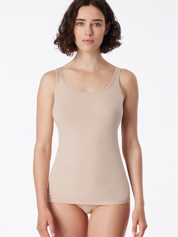 SCHIESSER Top ' 95/5 Organic Cotton ' in Beige: voorkant