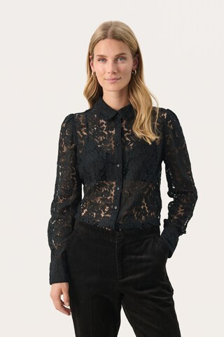 Part Two Blouse 'Delvina' in Zwart: voorkant