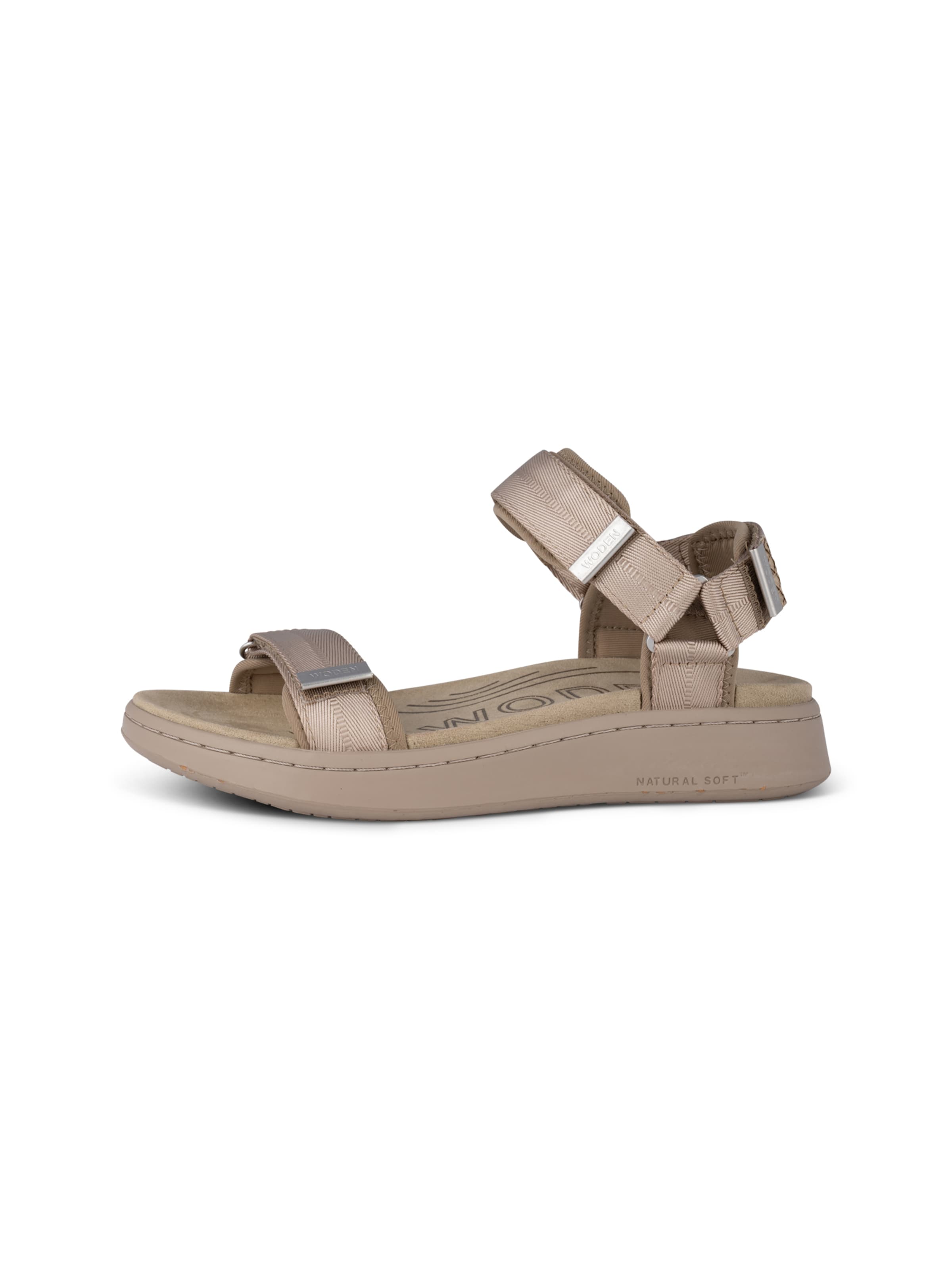 WODEN Sandals 'Line' in Grey: front