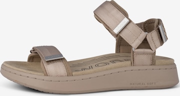 WODEN Sandals 'Line' in Grey: front