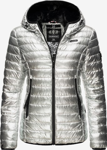 MARIKOO Winter Jacket 'Jaylaa' in Silver: front