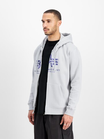 ALPHA INDUSTRIES - Sudadera con cremallera en gris