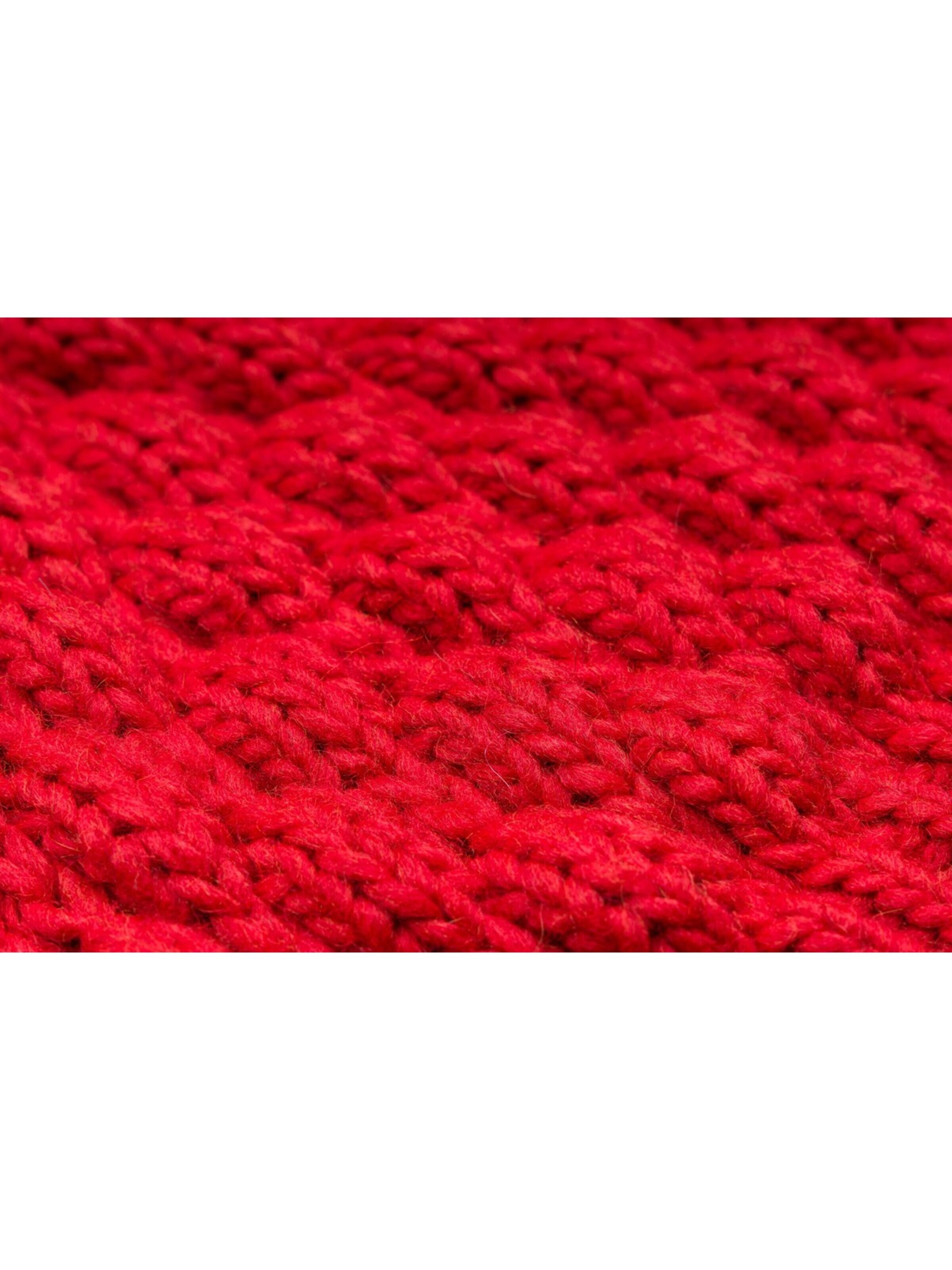 styleBREAKER Schlauchschal 'Strick Loop mit Bubblemuster'‌ in Rot