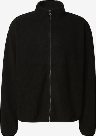 DEF Fleece jas in Zwart: voorkant