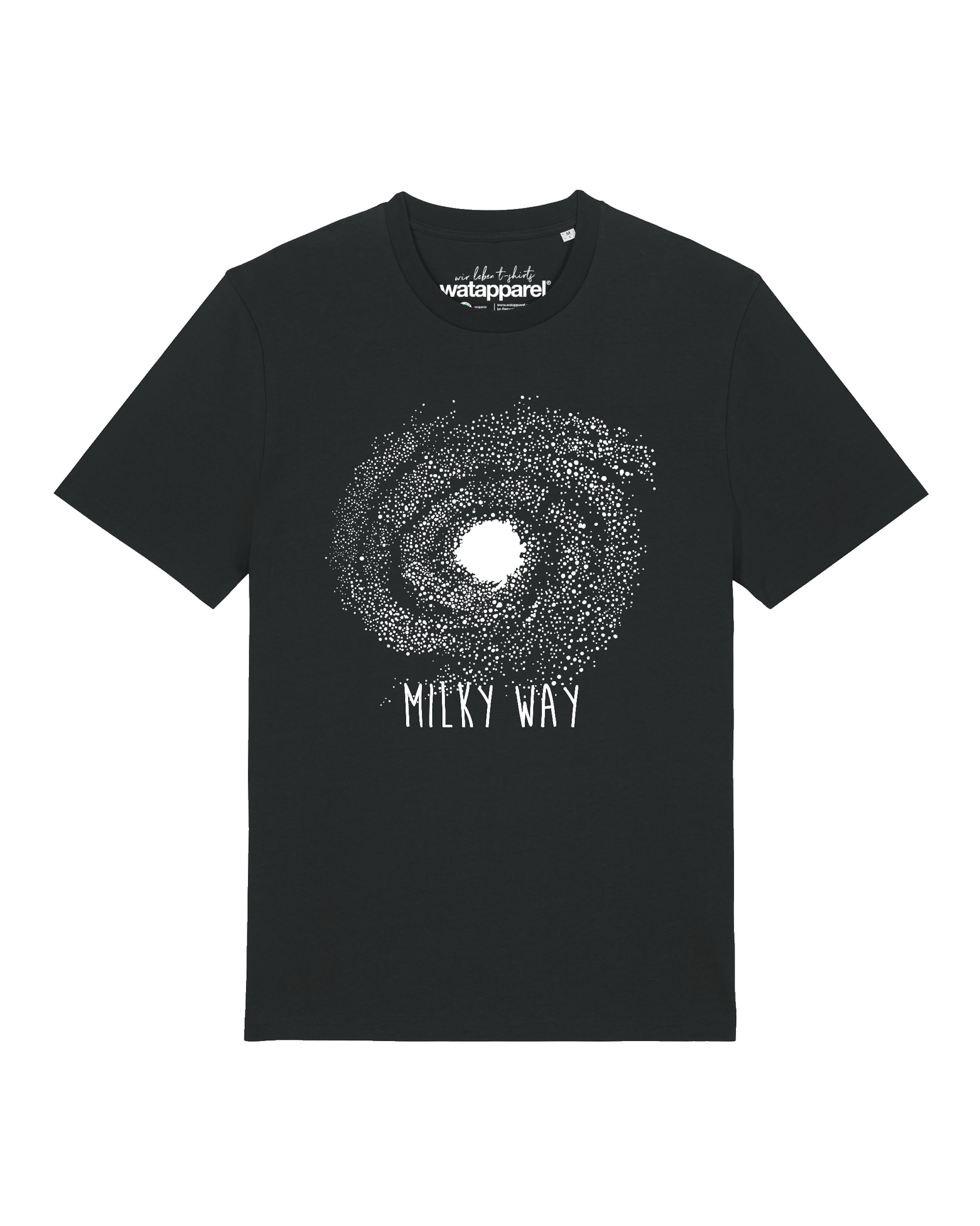 Watapparel T-Shirt 'Milky Way' in Schwarz: Vorderseite