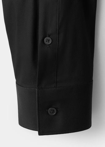 MANGO MAN Super Slim Fit Button Up Shirt 'Emotion' in Black