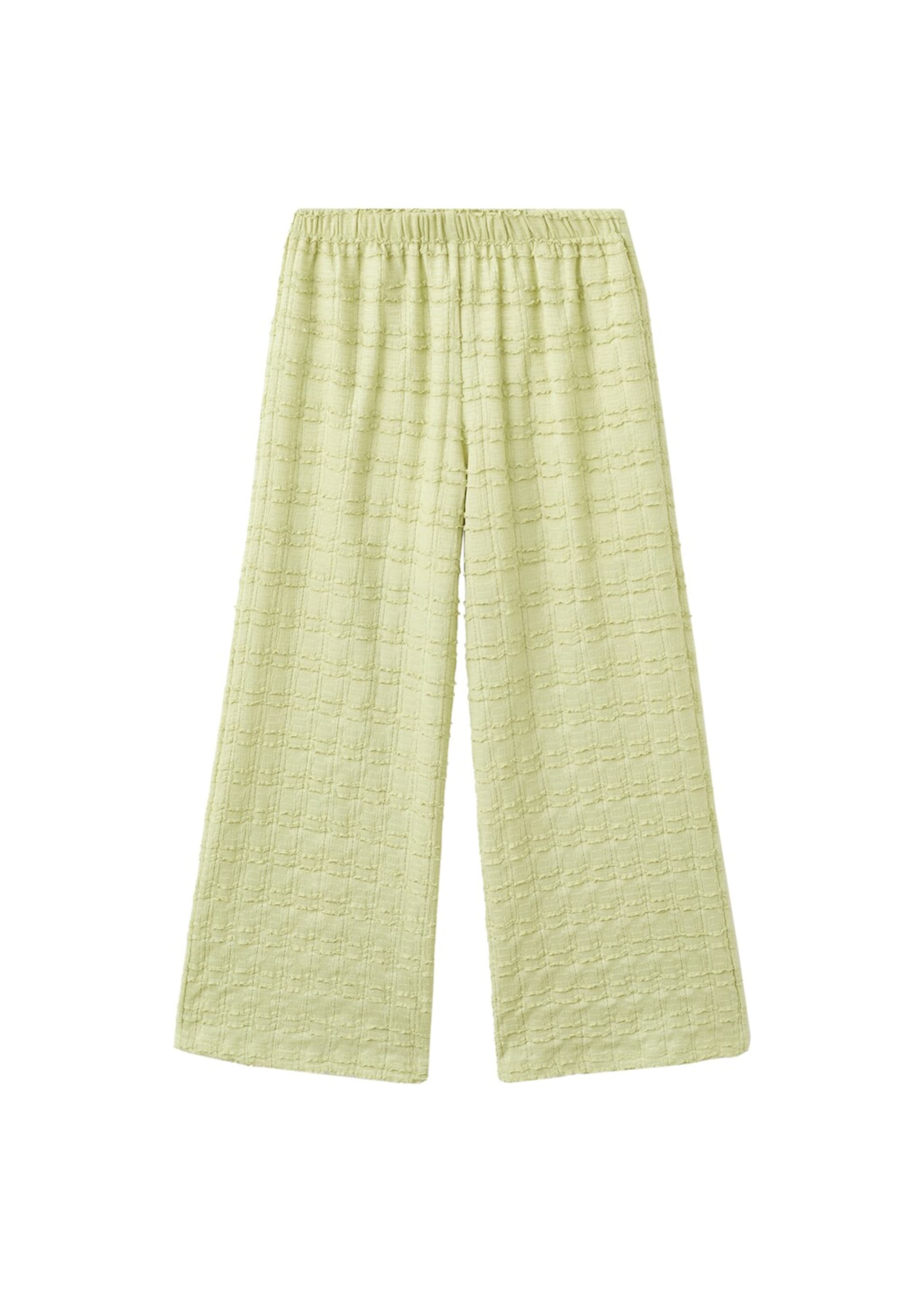 MANGO KIDS Wide leg Pants 'Limeset' in Yellow: front