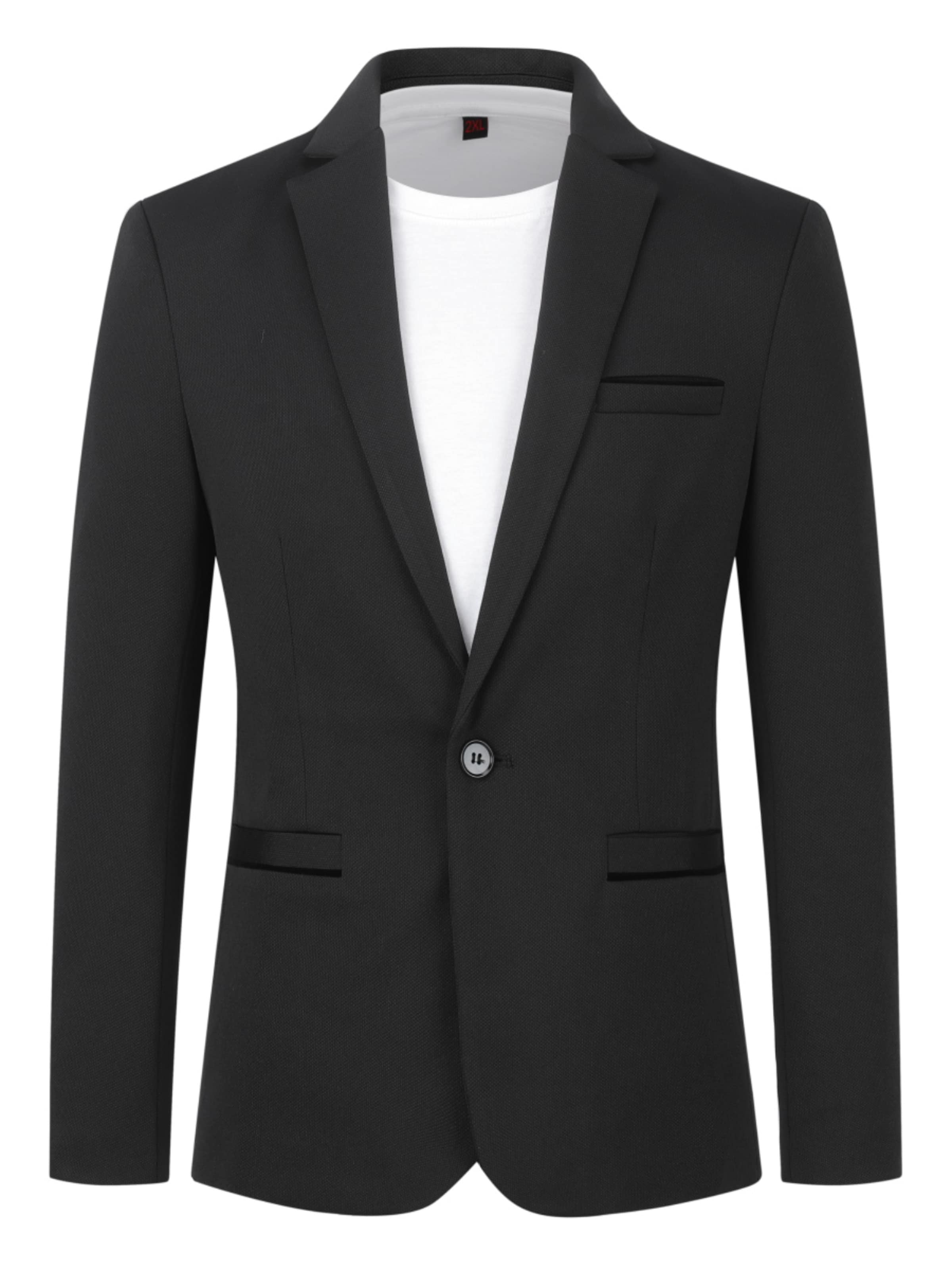 Youthup Suit Jacket in Black: front