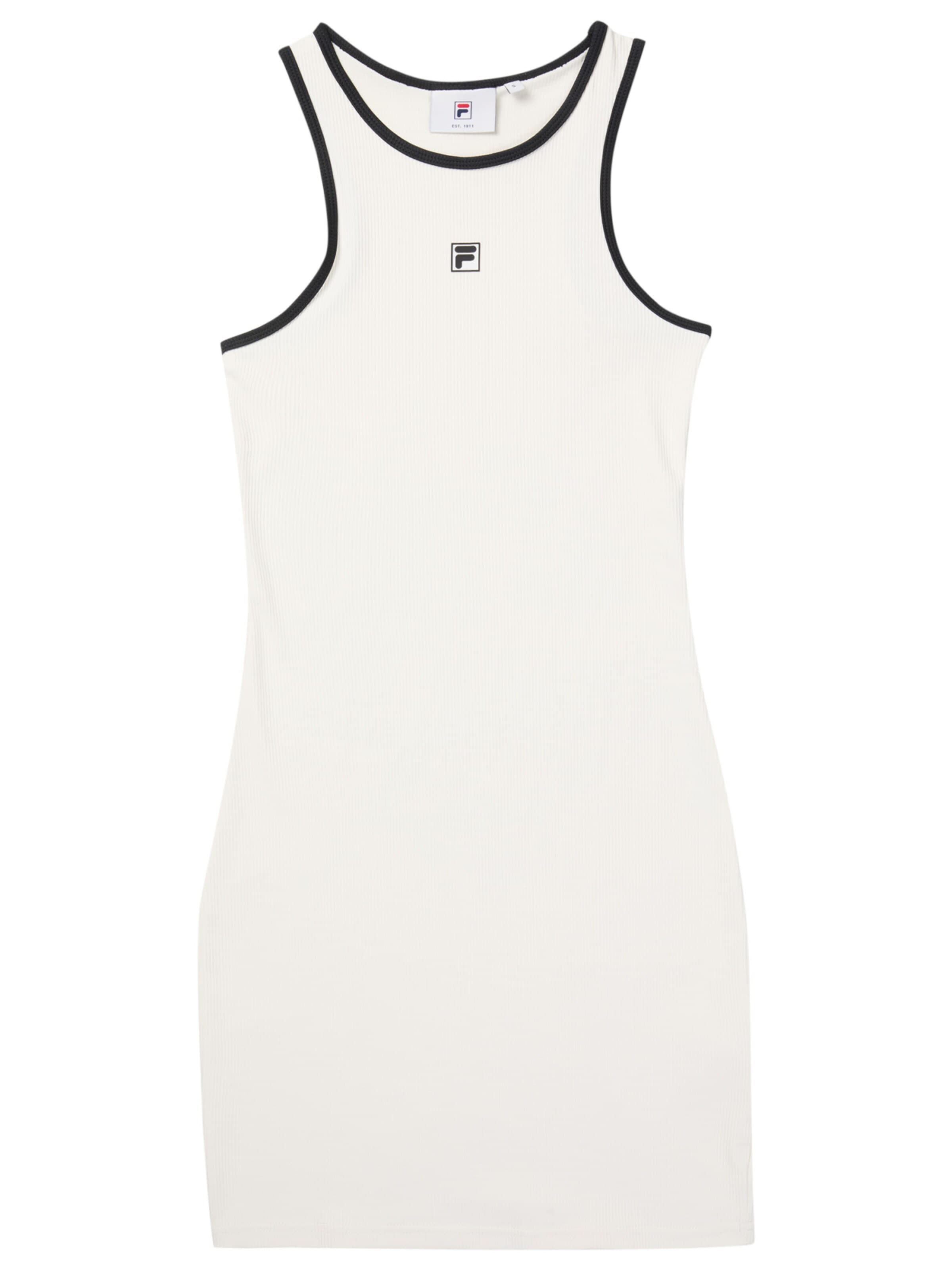 FILA Mekko 'MAIANO sleeveless logo rib dress' värissä valkoinen