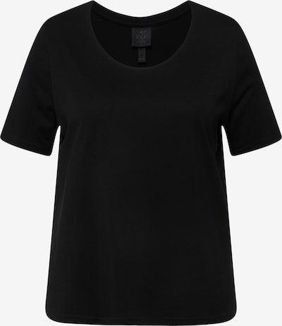 Ulla Popken T-shirt en noir, Vue avec produit