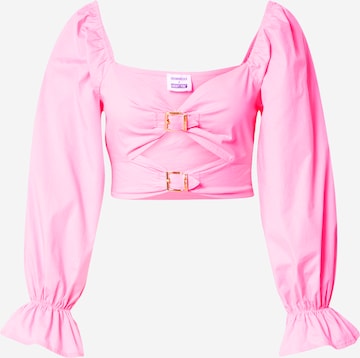 Hoermanseder x About You Blouse 'Joy' in Pink: front