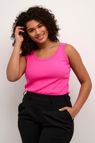 KAFFE CURVE Top 'carina' in Roze: voorkant