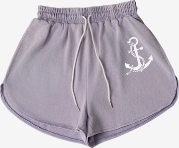GORHEY Broek 'Women Summer Casual Drawstring Comfy Dressy Lounge Beach Vacation Print Shorts' in Lila: voorkant