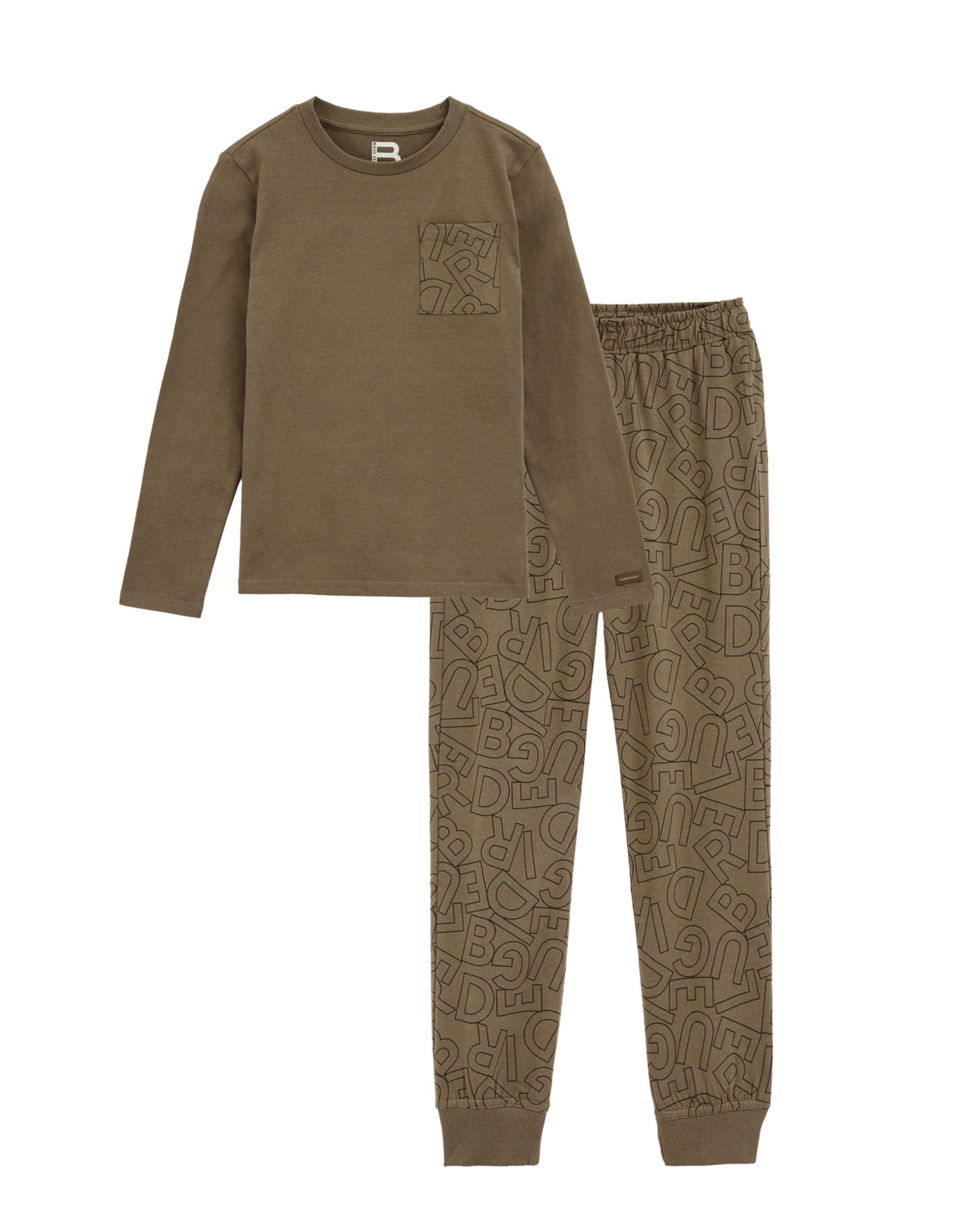 WE Fashion Πιτζάμα σε πράσινο: μπροστά