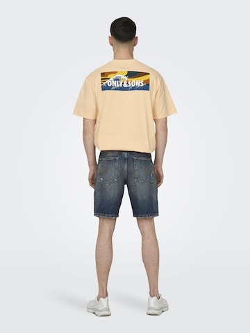 Only & Sons regular Jeans 'Edge Ram' i blå