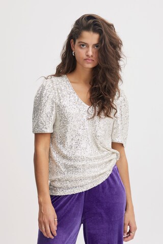 ICHI Blouse in Grey: front