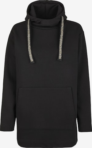 Vestino Sweatshirt in Zwart: voorkant