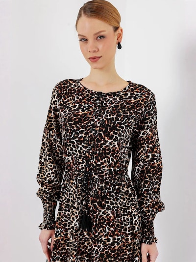 Bigdart Robe en marron / noir / blanc, Vue avec produit